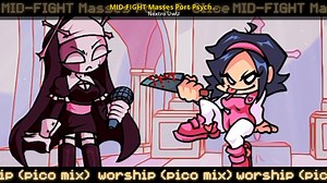 MID-FIGHT Masses Port Psych engine P-Slice Mod for Friday Night Funkin' | FNF Mods