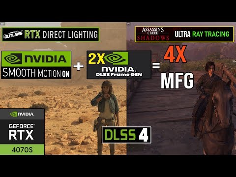 STAR WARS Outlaws & Assassins Creed Shadows - Smooth Motion + 2X Frame Gen = 4X MFG - RTX 4070 SUPER