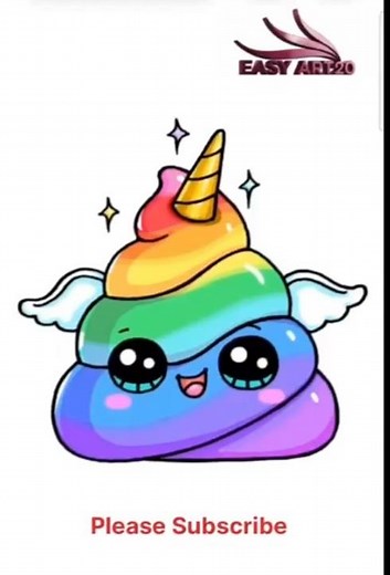 Easy Unicorn poop drawing|| #drawing #youtubeshorts #youtubeshorts #ytshorts #shorts
