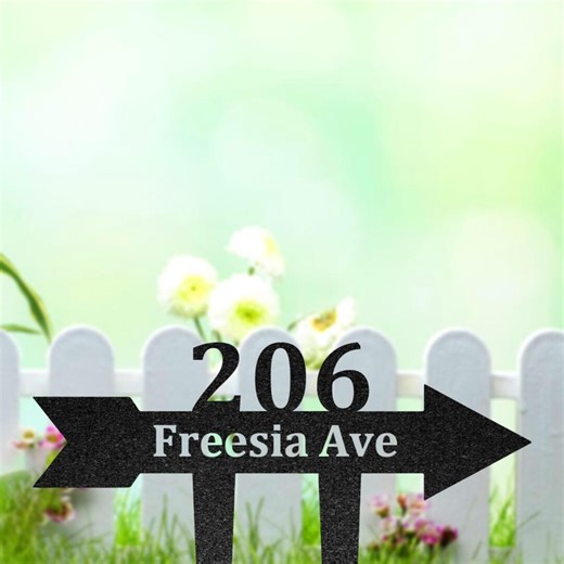 Personalized House Sign, Custom Address Plaque, Metal Arrow Sign, Street Name Decor, House Roadway Sign, Housewarming Gift - Etsy