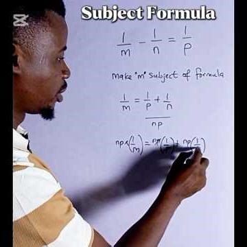 Subject Formula #mathsmadeeasy #mathsexam #maths