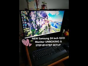 GAME CHANGER - UNBOXING & STEP-BY-STEP SETUP of NEW Samsung 24 inch QHD Monitor with IPS Panel