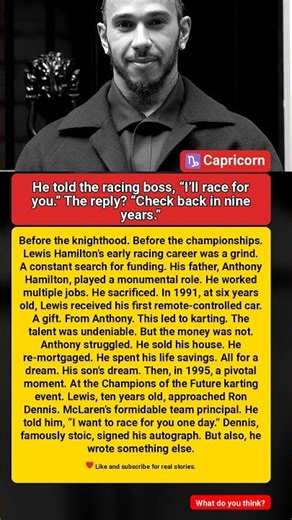 He told the racing boss, “I’ll race for you.” The reply? “Check back in nine years.” #starstories