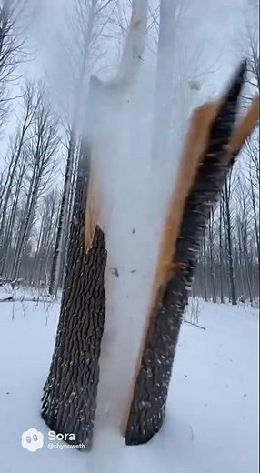 Parts of Michigan at risk for exploding trees! #cold #coldweather #snow
