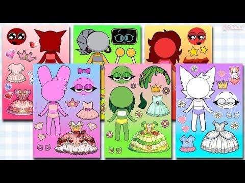 (ASMR PAPERDIY) : Decorating notebook with SPRUNKI sticker haul & ASMR journal session /CUTE Girls