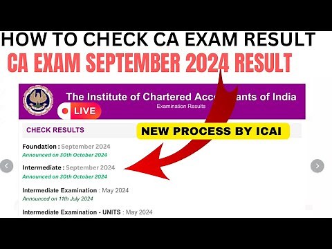 live Demo :- How to Check CA Exam September 2024 Result New Process by ICAI | CA results/Icai Result