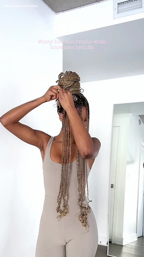 Messy Bun Hairstyle with Braids Tutorial