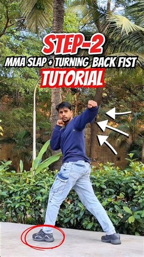 Mma slap kick + turning back fist tutorial 🥋💥#mma #kick #fist #trending #viral #shorts #ufc