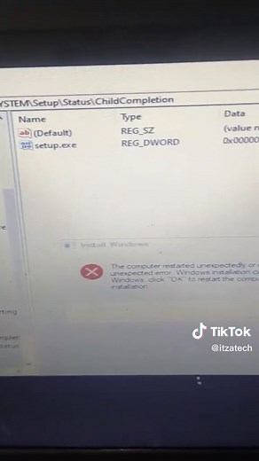 Fix Windows 10 The computer restarted unexpectedly or encountered an unexpected error #windows10error #itzatech #fixwindows