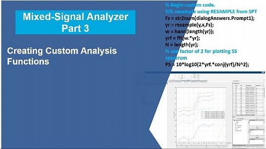 Mixed-Signal Analyzer part 3: Custom analysis functions