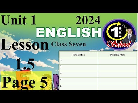 English Class 7 Unit 1 Lesson 1.5 Page 5, English Class 7 2024, Class 7 English new curriculum 2024