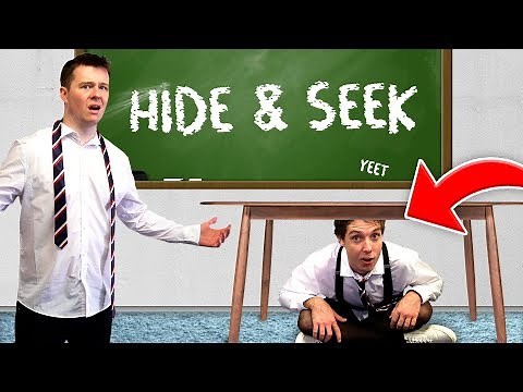 CLICK PLAYS HIDE AND SEEK IN A SCHOOL