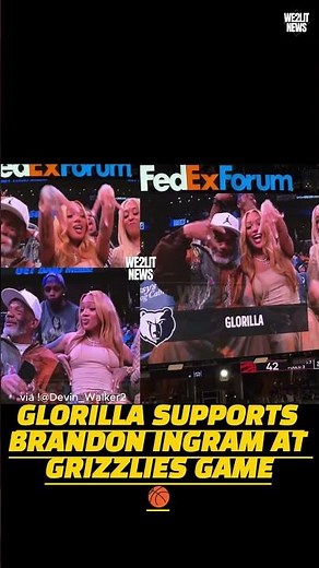 GloRilla Supports Brandon Ingram At Grizzlies Game Amid LeBron Talk!!