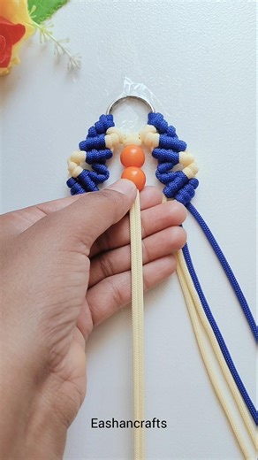 Diy Easy Keychain Ideas 🌿🧡 Macrame Knot Pattern #shorts #diy #macrame #ytshorts #viral