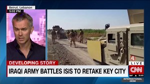 Iraqi army battles ISIS to retake key city
