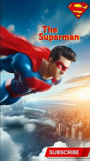 Superman Flying Through the City - Epic View of Strength and Freedom