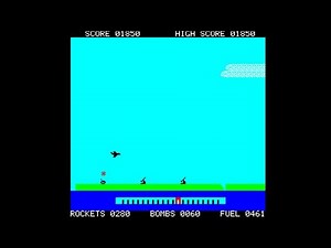 Oric Atmos Longplay - Harrier Attack (1983) Durell Software