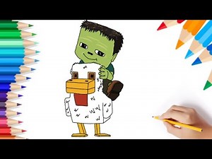 How to draw Chicken Jockey from Minecraft || Easy Step by Step drawing for Beginners