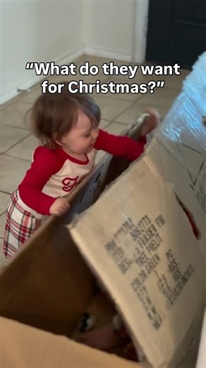 McKayla on Instagram: "The “toy” that keeps on giving. 😂 I swear a cardboard box keeps them entertained longer than a toy ever has lol. I’ll be loading up on $2 boxes from my local hardware store this Christmas 🙌🏼 #humor #relatable #motherhood #toddlermom #christmasgiftideas"