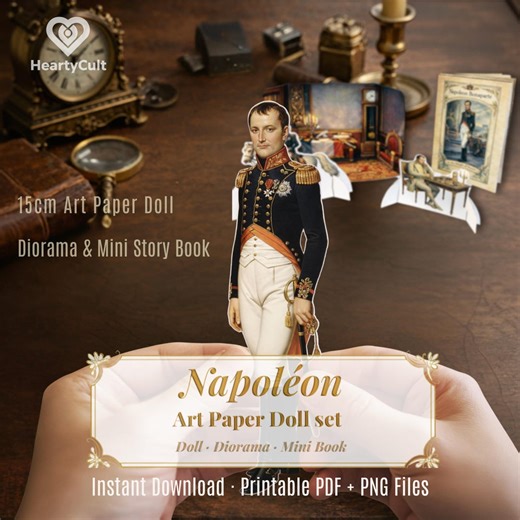 Napoleon Printable Paper Doll – DIY Paper Craft Kit With Diorama & Mini Book, Instant Download - Etsy UK