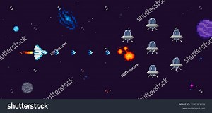 8-bit Retro Video Game Scene Pixel Stock Vector (Royalty Free) 2191383023 | Shutterstock