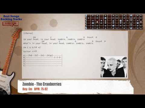 🎸 Zombie - The Cranberries Guitar Backing Track with chords and lyrics