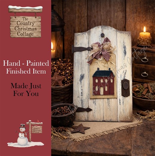 Hand-painted Primitive Saltbox House Accent Tag | Interchangeable Door & Shutter Decor | Primitive Decor | Hand Made - Etsy