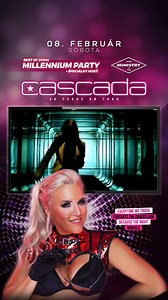 1.3K views · 265 reactions | Cascada live 睊 Millennium Party | 8.2.2025 v Ministry of Fun  Jedna z najväčších euro-dance hviezd prichádza na Slovensko! ✨ Vstupenky v predaji na www.ministryoffun.sk | Ministry of Fun - Banská Bystrica | Facebook