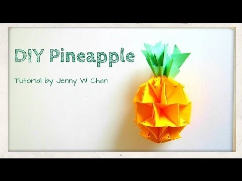 Summer Crafts - DIY How to Make a Pineapple - Red Envelope Origami Paper Crafts