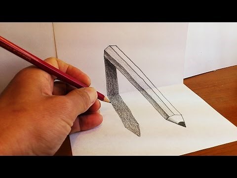 How to draw 3D pencil art - Optical Illusion on paper