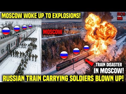 TERRIFYING MOMENT! Train Carrying Russian Soldiers Blown Up in Moscow. | Update from War in Ukraine