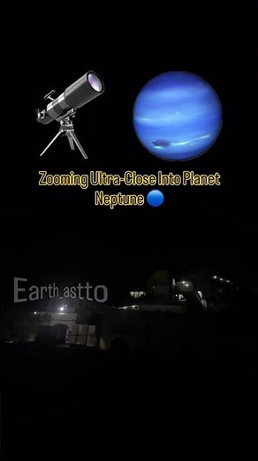 Mysterious Blue Giant: Planet Neptune Close Up 🔭 #shorts #viral