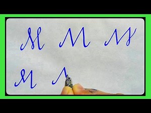 How to draw Letter M in Calligraphy Art with Pen for beginners Fancy English Capital Letters Alphabe