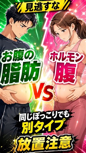 【生活習慣と何が違う？ホルモンバランスの乱れでお腹がぽっこり出る原因と対策】◯