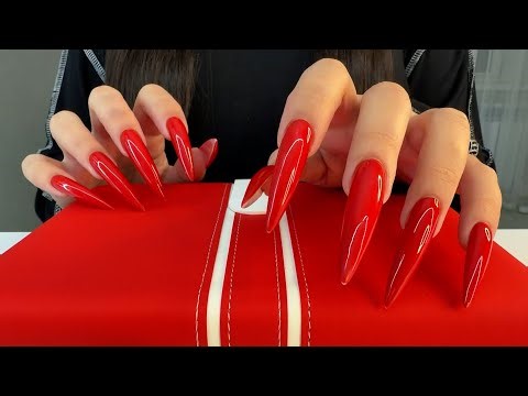 1 HOUR ASMR - Tapping and Scratching Leather Notepad !