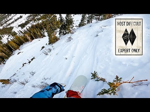 Snowboarding STEEP Double Black Runs in Telluride Colorado