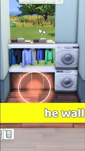 Washing machine room ideas #sims4shorts #sims4ideas