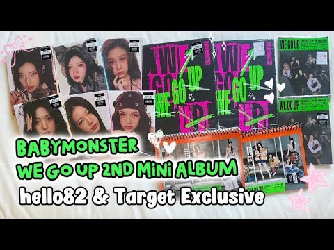 BABYMONSTER WE GO UP Unboxing All Version Hello82 Pop-up & Target Exclusive Album #kpop #unboxing