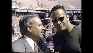 16K views · 423 reactions | October 30, 1999: Frank Forte interviews Dwayne "The Rock" Johnson during halftime of the University of Miami's 28-20 victory over West Virginia. Johnson played defensive tackle for the Canes from 1991 to 1994. Special thanks to Alex Carter for sending this video. | Ghosts of the Orange Bowl | Facebook