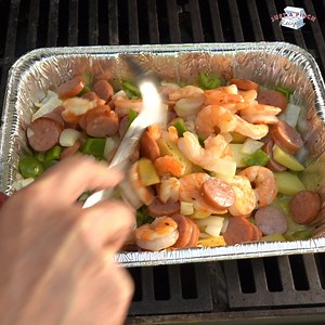 9.2K views · 202 reactions | "Grilled shrimp and sausage with peppers and onions is one of our go-to dinners! Everyone loves it!" Full recipe here: https://www.justapinch.com/recipes/side/potatoes/grilled-shrimp-and-sausage-with-peppers-and.html | Just A Pinch Recipes | Facebook