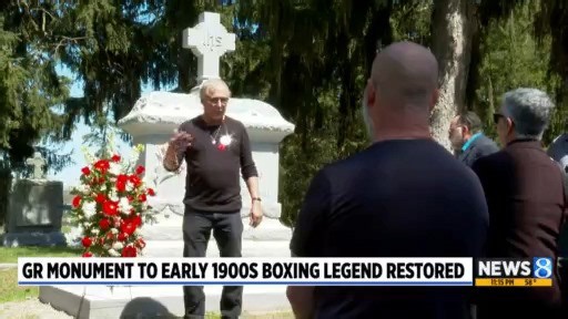 Grand Rapids monument to early 1900s boxing legend restored