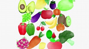 Beautiful Colorful Fruit and Vegetable Clip Art, Fruits and Vegetables From Every Source. - Etsy