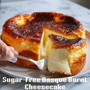 9.6K views · 98 reactions | 燎✨ Sugar-Free Basque Burnt Cheesecake...