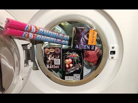Experiment - Fireworks - in a Washing Machine - Centrifuge