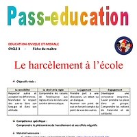 Le harcèlement à l’école - Cm1 - Cm2 - Séquence - Fiche de préparation - EMC - Cycle 3 - PDF à imprimer