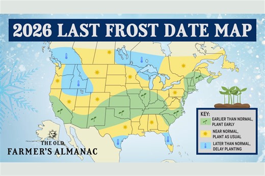 Old Farmer’s Almanac frost map shows impacts on each state