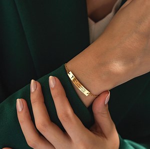 Engraved ID Bracelet – Personalized Medical Alert Jewelry, Custom Minimalist Gold Silver Gift - Etsy