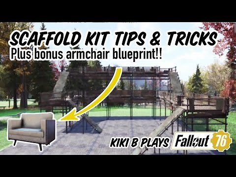 Scaffolding Tips & Tricks PLUS Modular Sofa Armchair Blueprint! | Fallout 76 Building Hacks