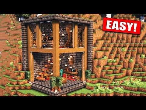Minecraft Modern Mountain House Build Tutorial 🏡