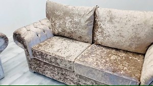 Gorgeous Belgravia 3 & 2 seater Champagne crushed velvet 🥰 Fast nation wide delivery Choose from over 20 colours and fabrics Choice of 3 & 2 or corner sofa | Velvet Sofa